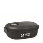 Lunch box made of PP with leak-proof closure, 1 L view with print area