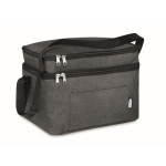 Cooler bag with 2 compartments for the office black colour