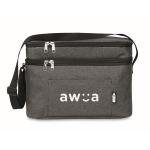 Cooler bag with 2 compartments for the office black colour fourth main view