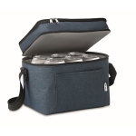 Cooler bag with 2 compartments for the office blue colour second view