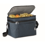 Cooler bag with 2 compartments for the office blue colour third view