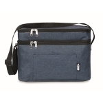 Cooler bag with 2 compartments for the office blue colour fourth view