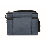 Cooler bag with 2 compartments for the office blue colour fifth view