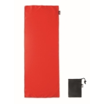 Sports towel made of RPET in a sleeve for gym red colour third view