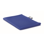 Sports towel made of RPET in a sleeve for gym royal blue colour fourth view