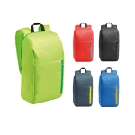 Hiking backpack with front pocket with zip, in 3 colours first view