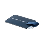 Card holder, PU, with RFID protection for credit cards blue colour image with logo 6