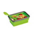 Airtight silicone lunch box with cutlery, 640ml light-green colour fourth view