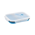 Airtight lunch box with 2 compartments, 480 and 760ml blue colour third view