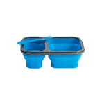 Airtight lunch box with 2 compartments, 480 and 760ml blue colour fifth view