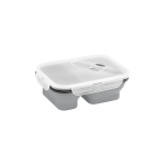 Airtight lunch box with 2 compartments, 480 and 760ml grey colour