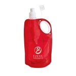 Affordable foldable bottle for runners, 770 ml, Comfy red colour image with logo 4