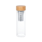 Double-walled bottle with tea infuser, 490 ml, TeaBoo XL natural colour