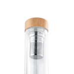 Double-walled bottle with tea infuser, 490 ml, TeaBoo XL natural colour third view