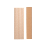 Straw set with 10 disposable kraft paper straws natural colour