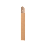 Straw set with 10 disposable kraft paper straws natural colour in box