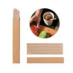 Straw set with 10 disposable kraft paper straws various colours