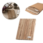 Notebook & cover, metal badge, A5, Natural Straw various colours