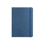 Notebook with fabric-like cover, beige paper, A5 blue colour first view