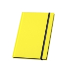 Notebook with neon colour cover and bordered pages, A5 yellow colour