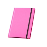 Notebook with neon colour cover and bordered pages, A5 pink colour