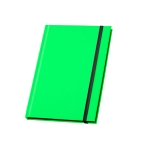 Notebook with neon colour cover and bordered pages, A5 light-green colour