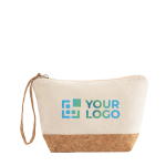 Cotton toiletry bag, cork details, 280 g/m2 main view