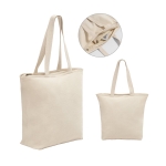 Cotton tote bag with zip, 280 g/m2, Zipper various colours