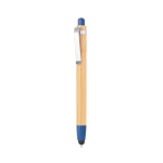 Bamboo ballpoint pen with touch pen and blue ink royal blue colour second view