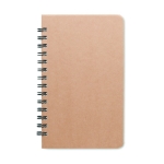 Sustainable lined notebook with pine seeds, A5 beige colour second view