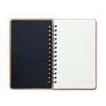 Sustainable lined notebook with pine seeds, A5 beige colour fifth view