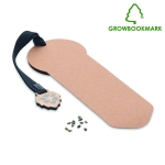 Sustainable affordable bookmark with pine seeds beige colour