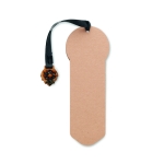 Sustainable affordable bookmark with pine seeds beige colour fourth view