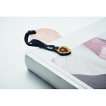 Sustainable affordable bookmark with pine seeds beige colour sixth photographic view