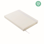 Antibacterial A5 notebook with lined pages for promotions white colour