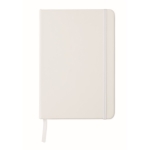 Antibacterial A5 notebook with lined pages for promotions white colour second view