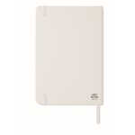 Antibacterial A5 notebook with lined pages for promotions white colour third view