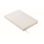 Antibacterial A5 notebook with lined pages for promotions white colour fifth view