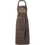 Long kitchen apron in colours, 240 g/m² brown colour