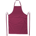 Long kitchen apron in colours, 240 g/m² burgundy colour