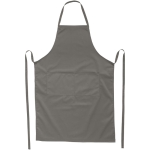 Long kitchen apron in colours, 240 g/m² grey colour