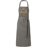 Long kitchen apron in colours, 240 g/m² grey colour