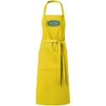 Long kitchen apron in colours, 240 g/m² yellow colour