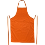 Long kitchen apron in colours, 240 g/m² orange colour