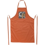 Long kitchen apron in colours, 240 g/m² orange colour