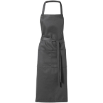 Long kitchen apron in colours, 240 g/m² dark grey colour