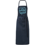 Long kitchen apron in colours, 240 g/m² navy-blue colour