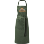 Long kitchen apron in colours, 240 g/m² dark green colour