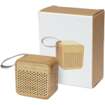 Square bamboo wood speaker wood colour