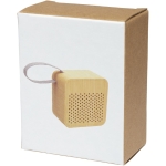 Square bamboo wood speaker wood colour